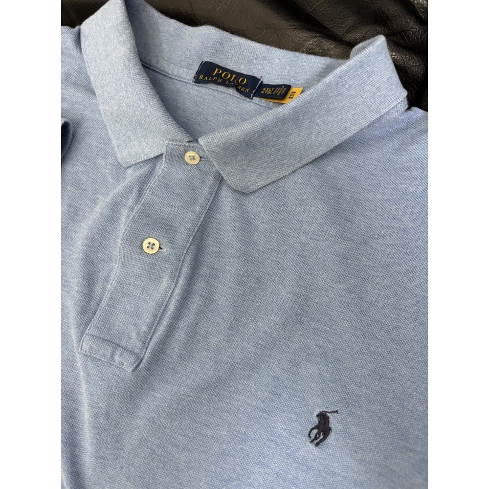 Ralph Lauren Polo Shirt Mens Size 4XLT Light Blue Classic Fit Pony Short Sleeve